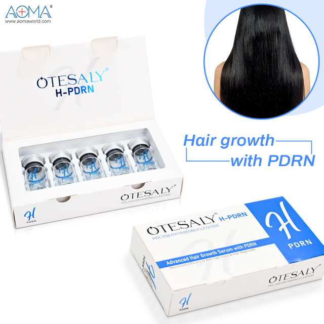 Natural rejuvenecimiento de la piel, blanqueamiento de la piel, crecimiento del cabello con solución de mesoterapia PDRN, brillo reparador