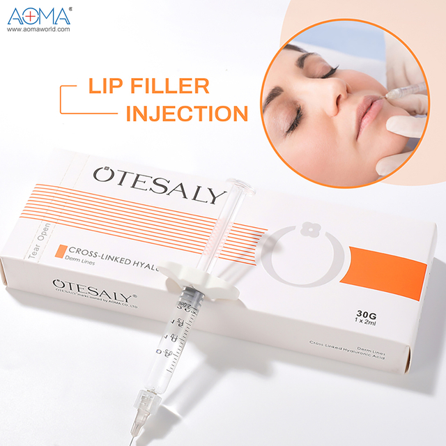 Relleno de ácido hialurónico para labios premium de 2 ml que agrega volumen natural